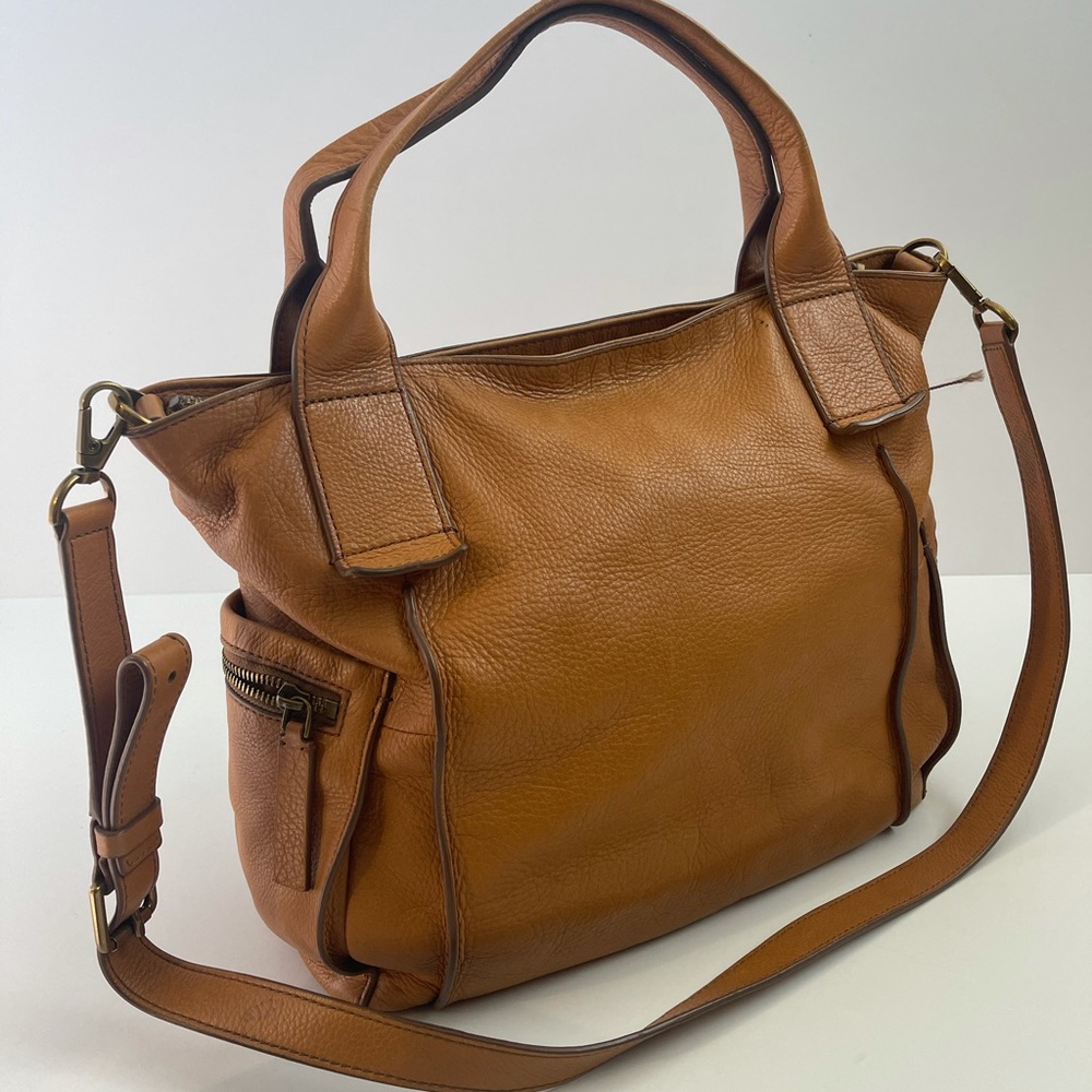 Fossil camel brown leather bag